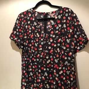 Cath Kidston Gray Cherry Print Tea Dress